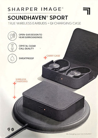 Sharper Image Soundhaven Sport True Wireless Earbuds & Charging Case (1015791)