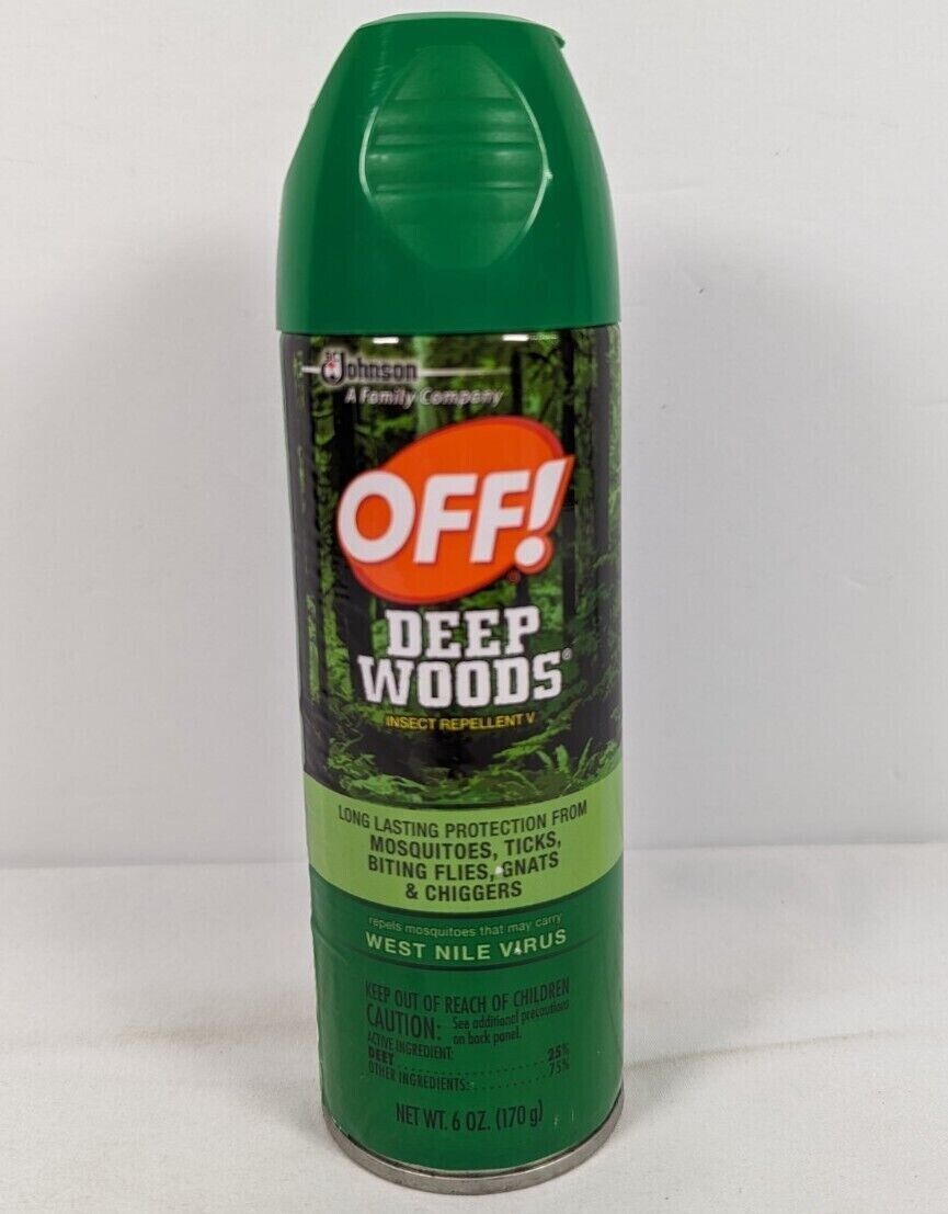 OFF! Deep Woods Insect Repellent V 6 oz Spray For Mosquitos, Ticks, Flies, Gnats