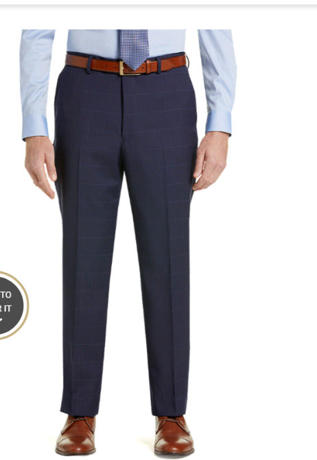 Traveler Collection Tailored Fit Windowpane Suit #3TPZ