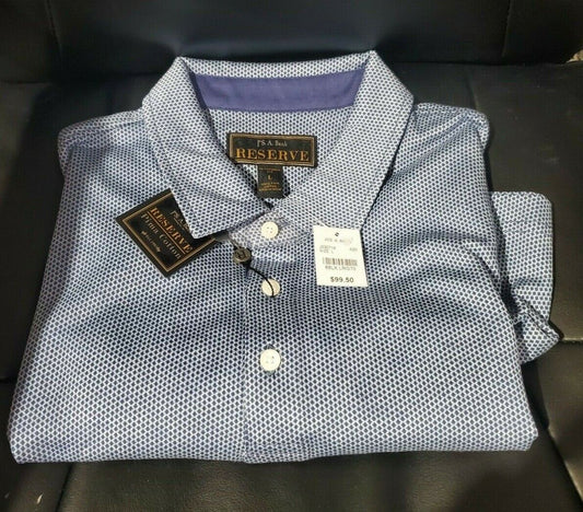 Reserve Collection Traditional Fit Short Sleeve Diamond Pattern Polo