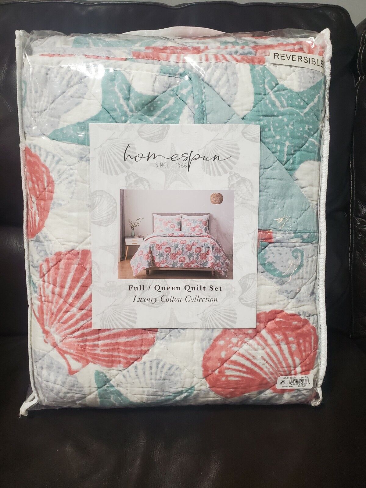 Hedaya Home South Beach Luxury Cotton Collection Quilt Set, Full/Queen