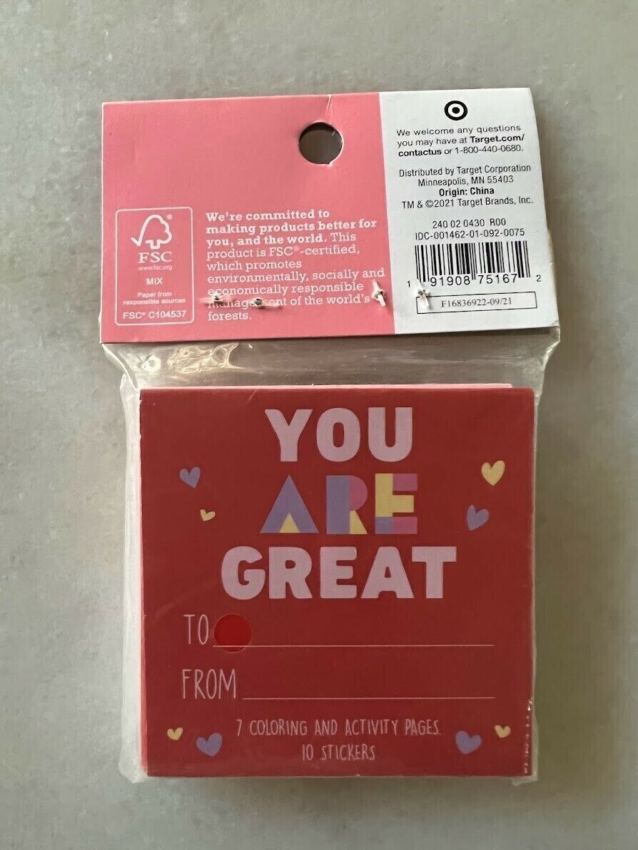 NEW Spritz Valentine's Day Mini Activity Books Set of 12