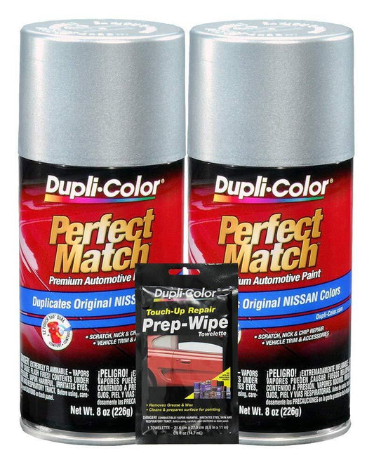 Dupli-Color Silver Frost (M) Exact-Match Automotive Paint - 8 oz, Bundles Prep