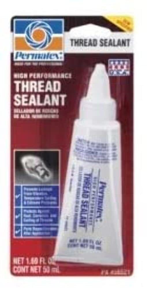 Permatex 56521 High Performance Thread Sealant, 50 mL, White (Pack of 6)