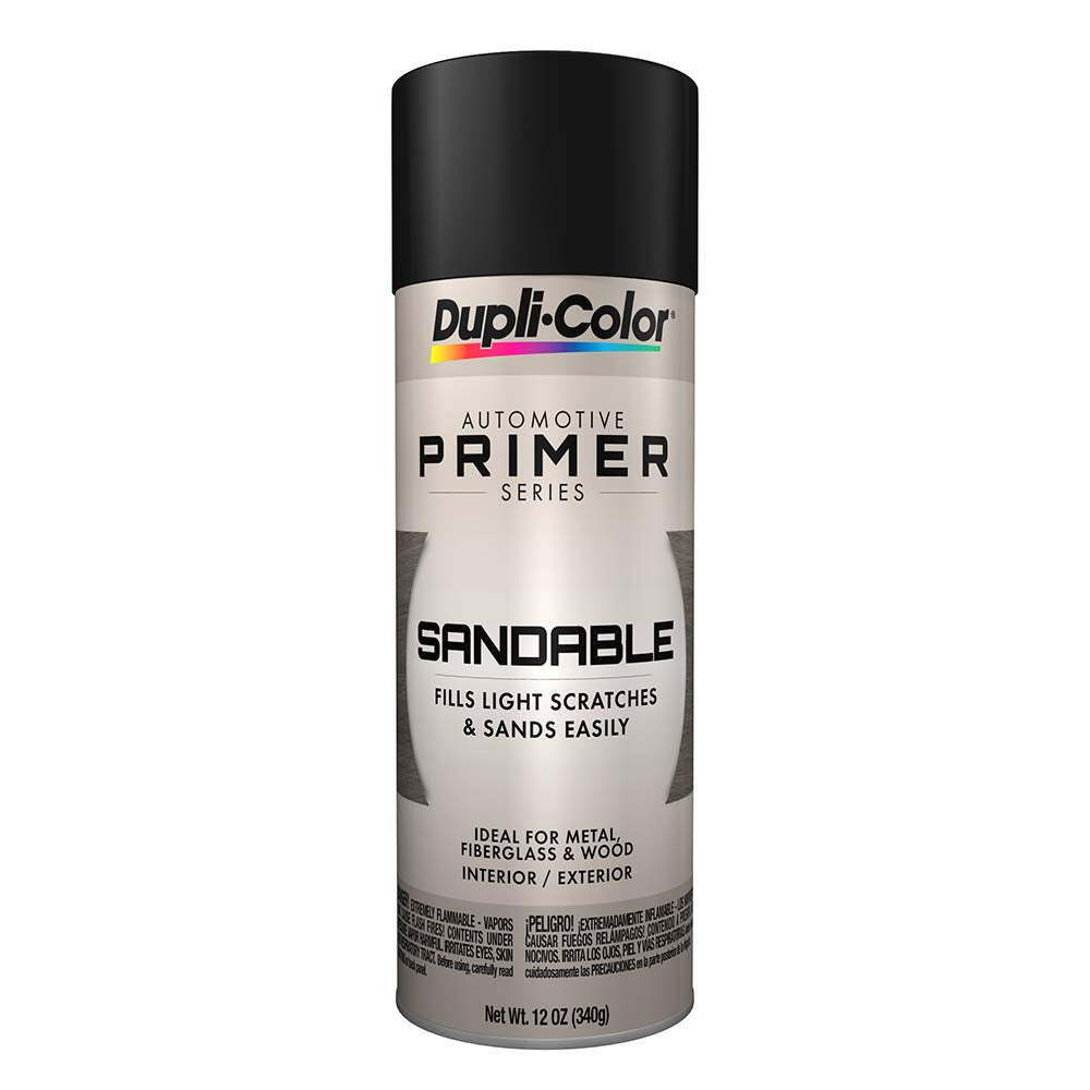 Dupli-Color DAP1698 Black Hot Rod Sandable Primer 12 oz. Aerosol (6 Pack)