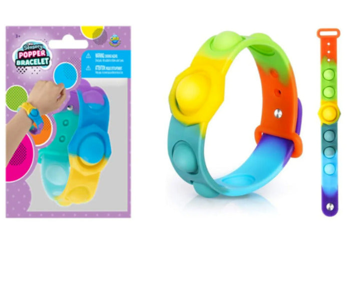 ORB Toys Sensory Popper Colorful Bracelet Fidget Bubble Pop-it ~ Set of 5 ~ NEW