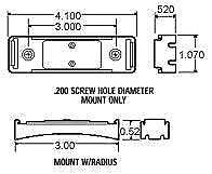 Truck-Lite Closed Back Bracket Mount - 19720