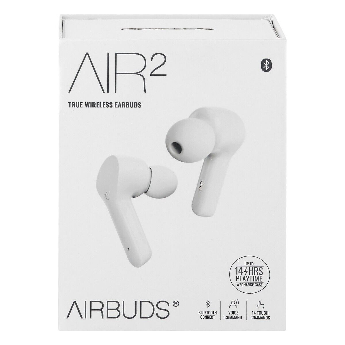 Airbuds WL14792 Air2 True Wireless Earbuds White Bluetooth Connect Voice Command