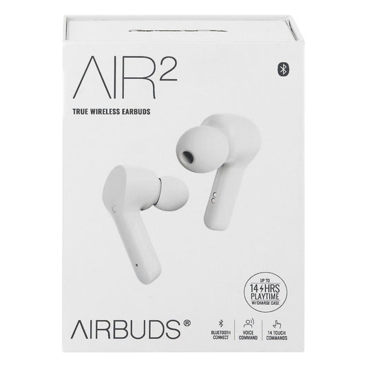 Airbuds WL14792 Air2 True Wireless Earbuds White Bluetooth Connect Voice Command