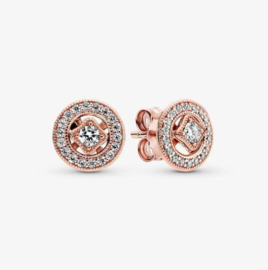 AUTHENTIC PANDORA Vintage Circle Stud Earrings (280721CZ)