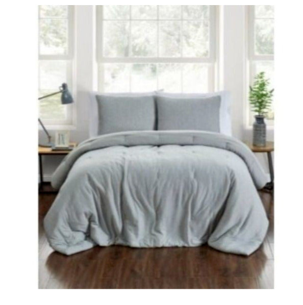 Pem America Jersey 2 Piece Twin/Twin XL Comforter Set, Gray