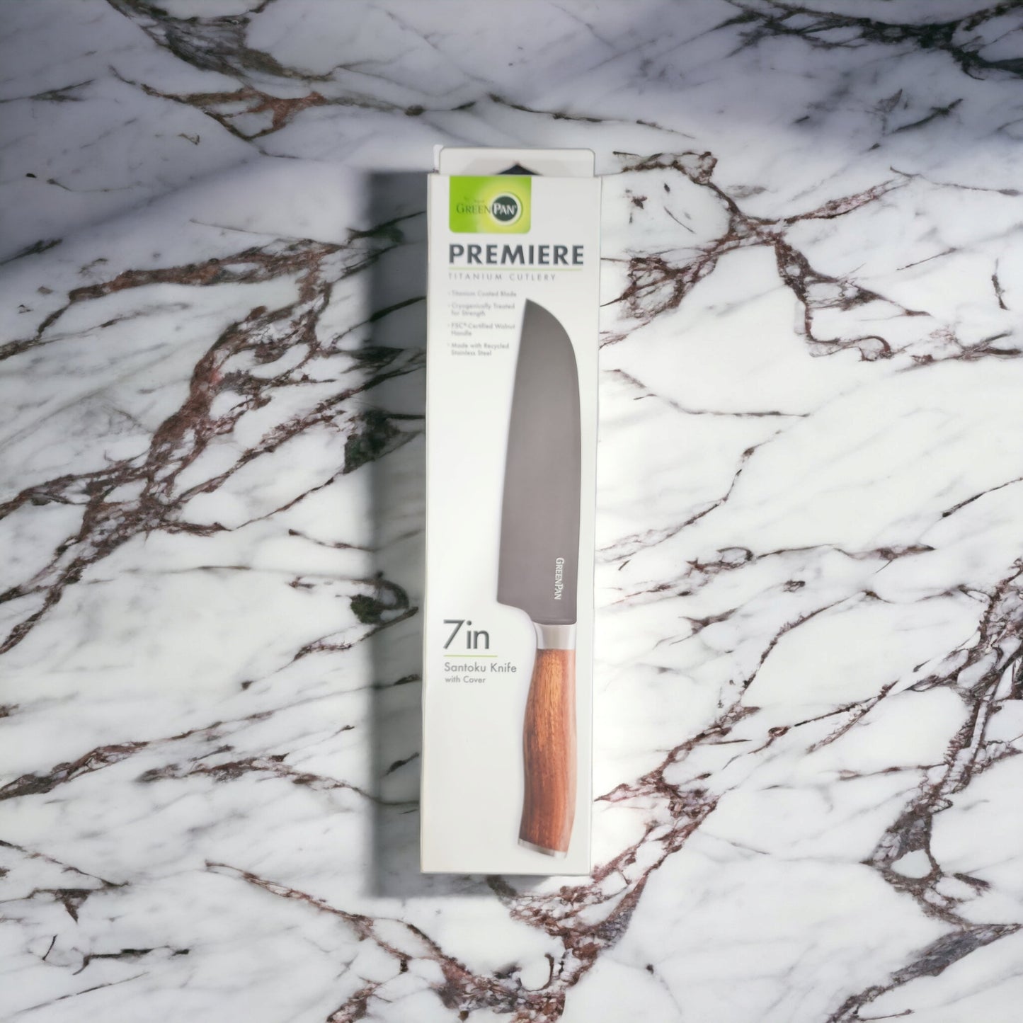 GreenPan Premiere Santoku Knife with Cover, 7"