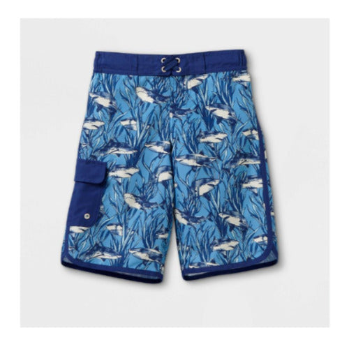 Boys' Shark Print Swim Trunks - Cat & Jack Blue, Various