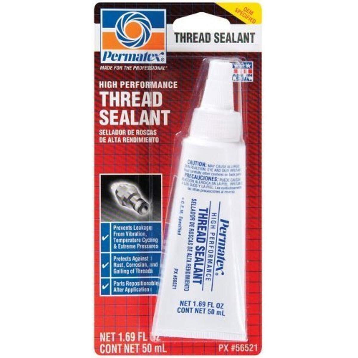 Permatex 56521-6PK High Performance Thread Sealant, 50 ml