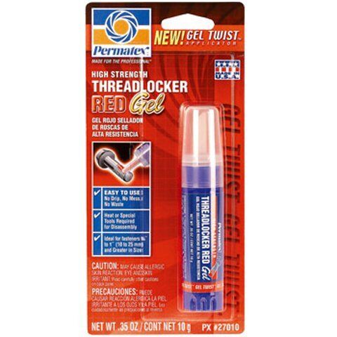 PERMATEX HIGH STRENGTH THREADLOCKER RED GEL, Manufacturer: PERMATEX, Manufactur