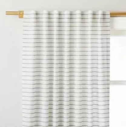 Hearth & Hand Magnolia 54"x95" Woven Blanket Stitch Curtain Panel - Sour Cream