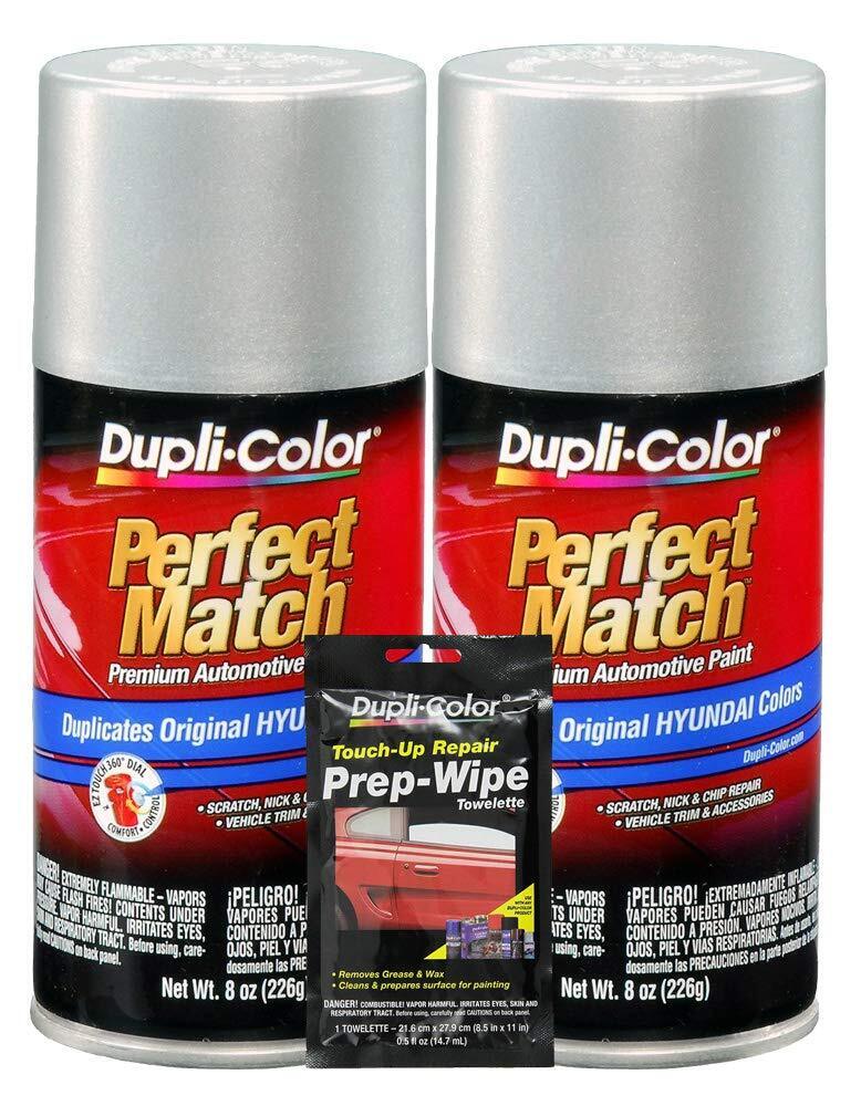 Dupli-Color Bright Silver (M) Exact-Match Automotive Paint - 8 oz, Bundles Prep