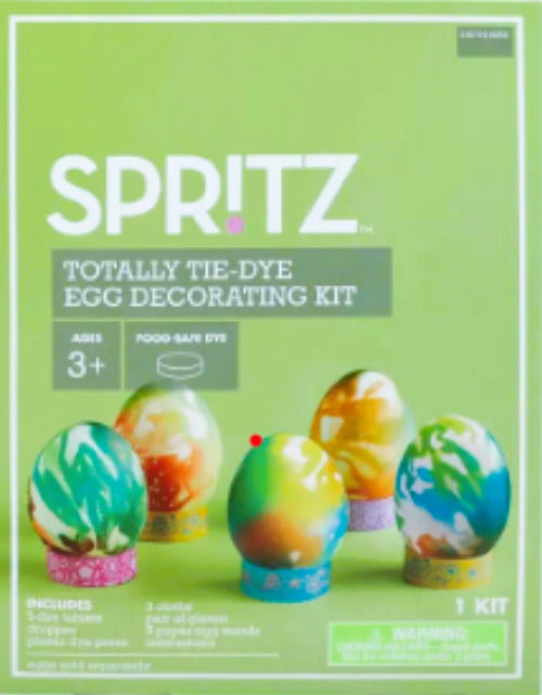Spritz TOTALLY TIE-DYE Egg Decorating Kit (Food-Safe Dye / Ages 3+)