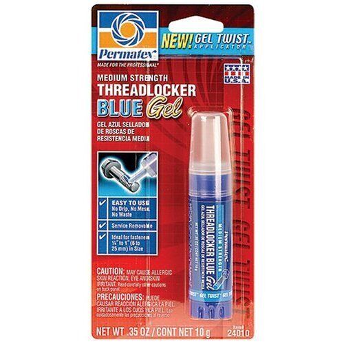 Permatex 4 Pack 24010 Gel Twist Medium Strength Threadlocker Blue Gel - 10 Gram