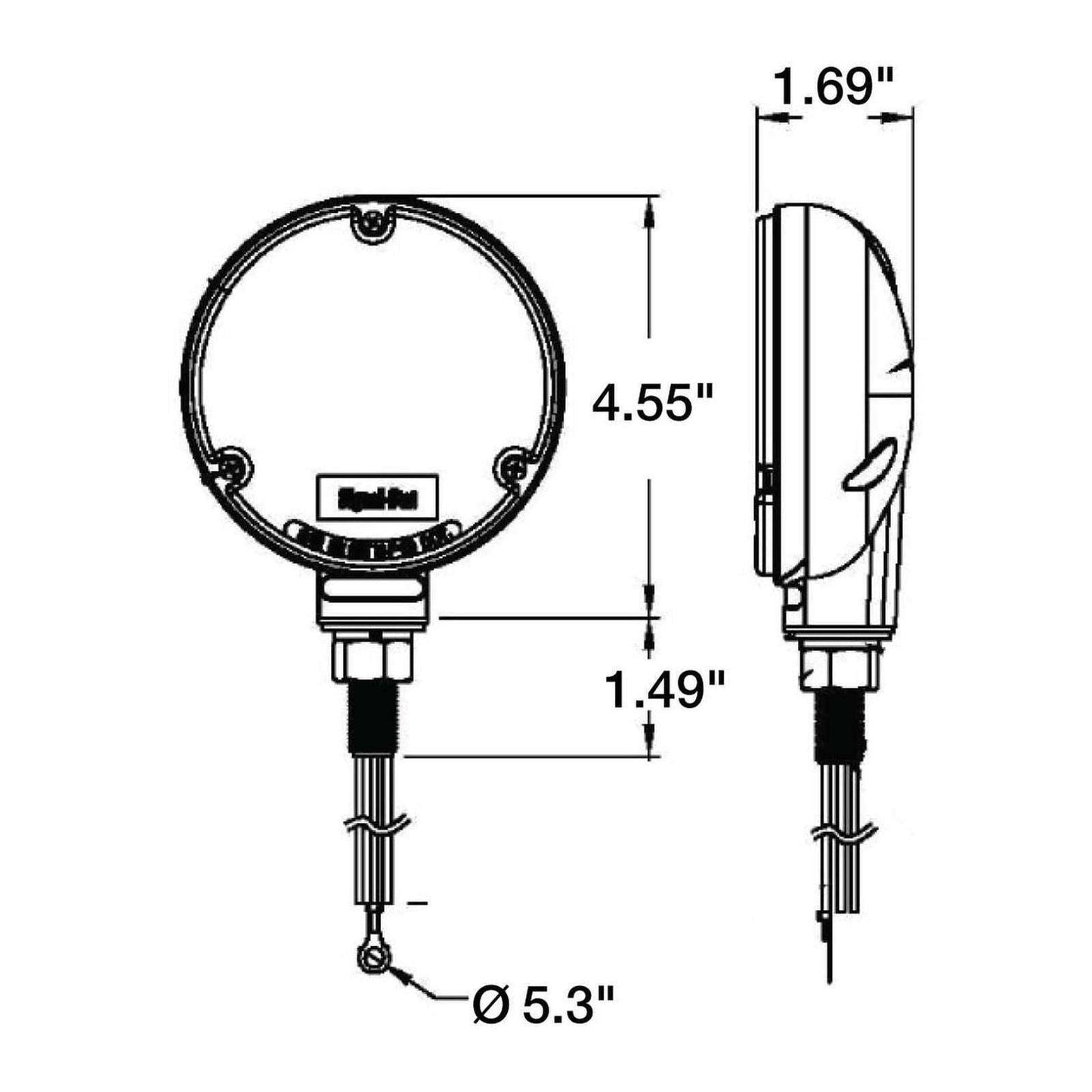 Truck-Lite (2751) Single Face Pedestal Lamp