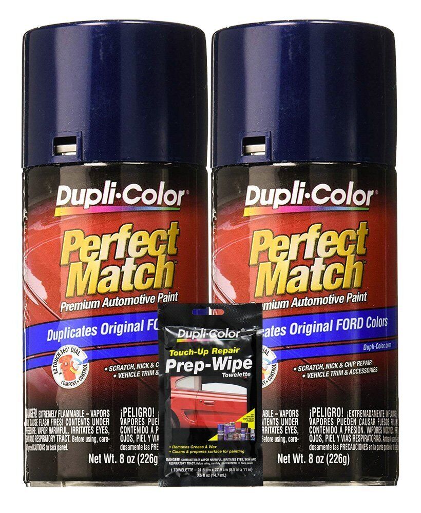 Dupli-Color Blue Pearl Premium Automotive Paint - 8oz., Bundles with Prep Wipe