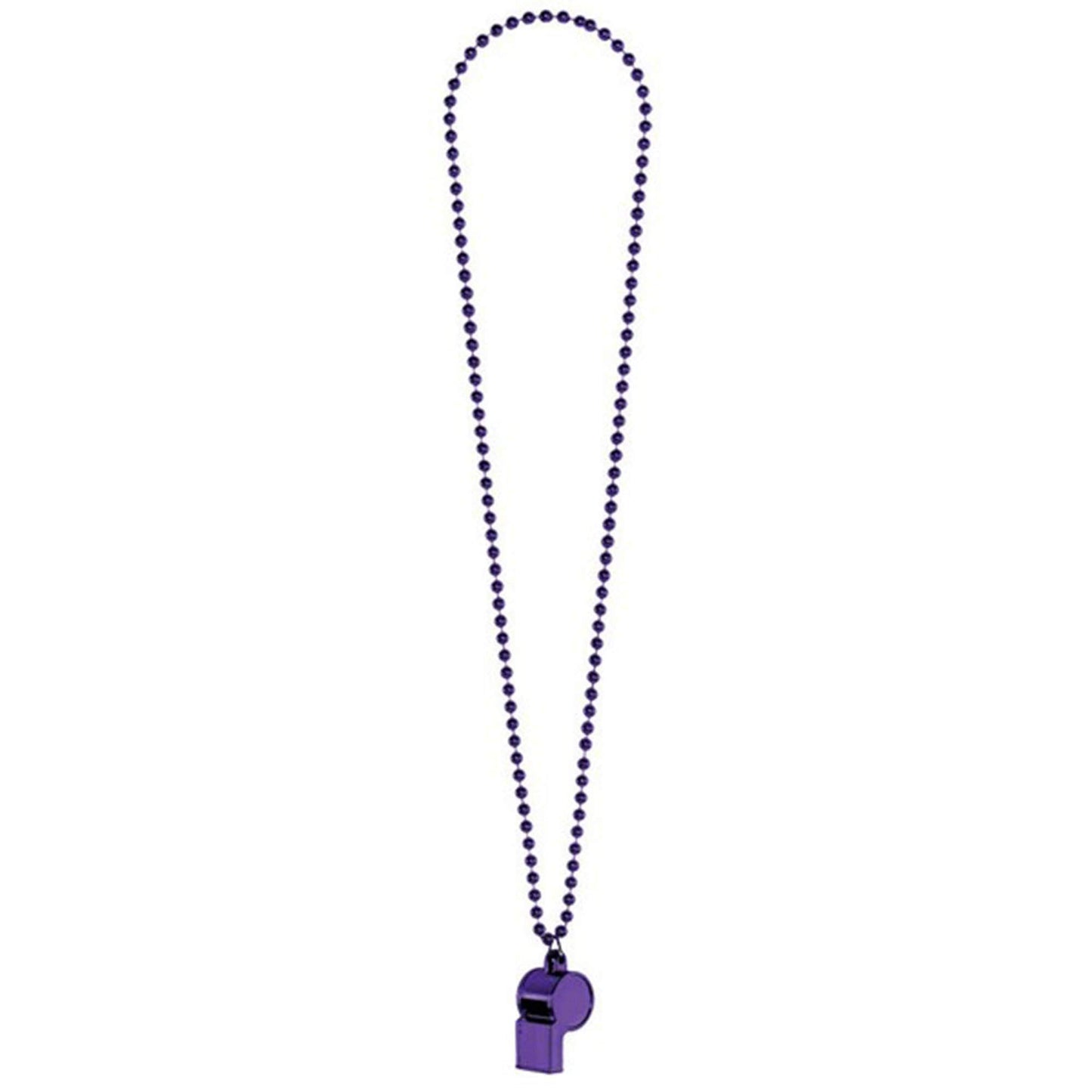 Amscan Sports Party Noisemakers Whistle Bead Necklace (1 Piece) Supplies, 1, Purple