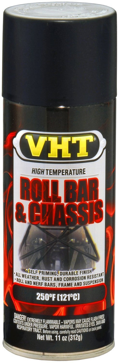 VHT ESP671007-6 PK Satin Black High Temperature Roll Bar and Chassis Paint - 11 oz. Aerosol, (Case of 6)