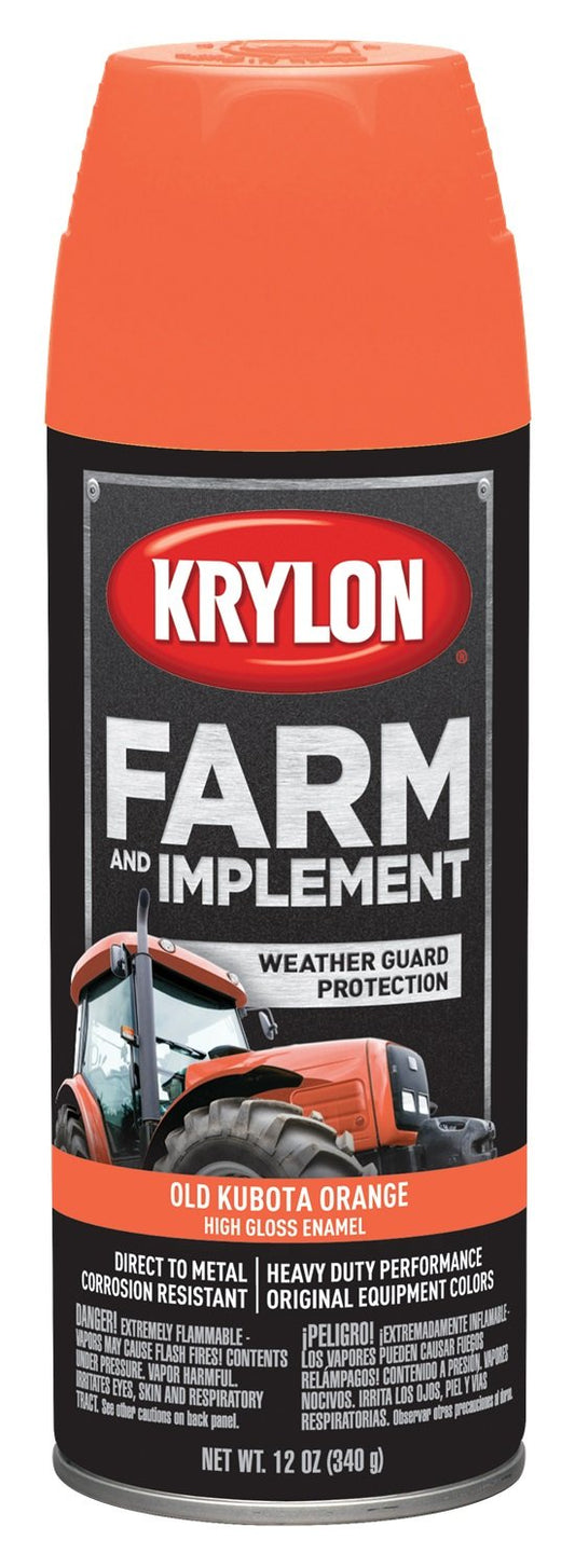 VHT Krylon K01821000 Kubota Orange Farm Paint, 12 oz