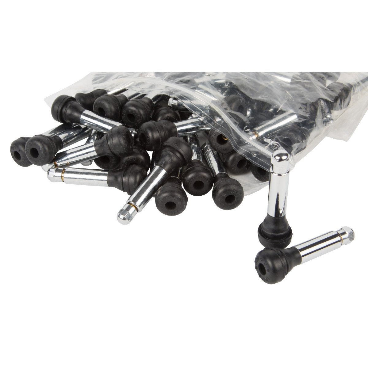 STEELMAN 96349 TR418C Snap-in Rubber Valve Stem/Chrome, Pack of 50