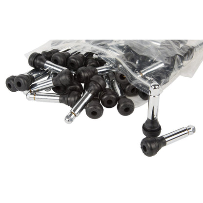 STEELMAN 96349 TR418C Snap-in Rubber Valve Stem/Chrome, Pack of 50