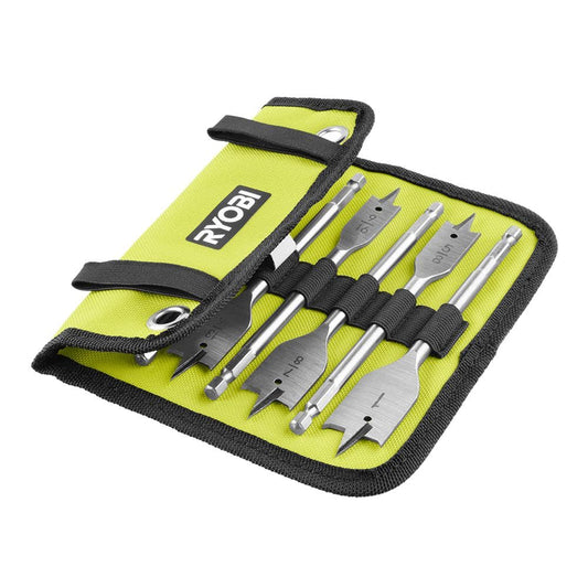 Ryobi 10 PC. Wood Spade Bit Set with Carry Case