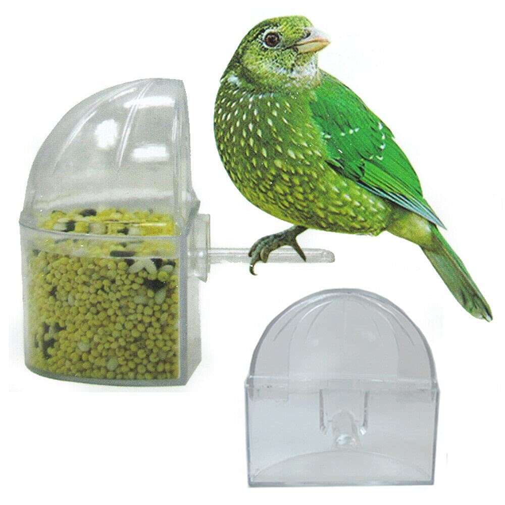 Blondee's Bird Food Feeder, Bird Food, Bird Bowl, Bird Waterer Food Feeder, Birds Dispenser Feeder, Hanging Food Feeder for Cage (2)