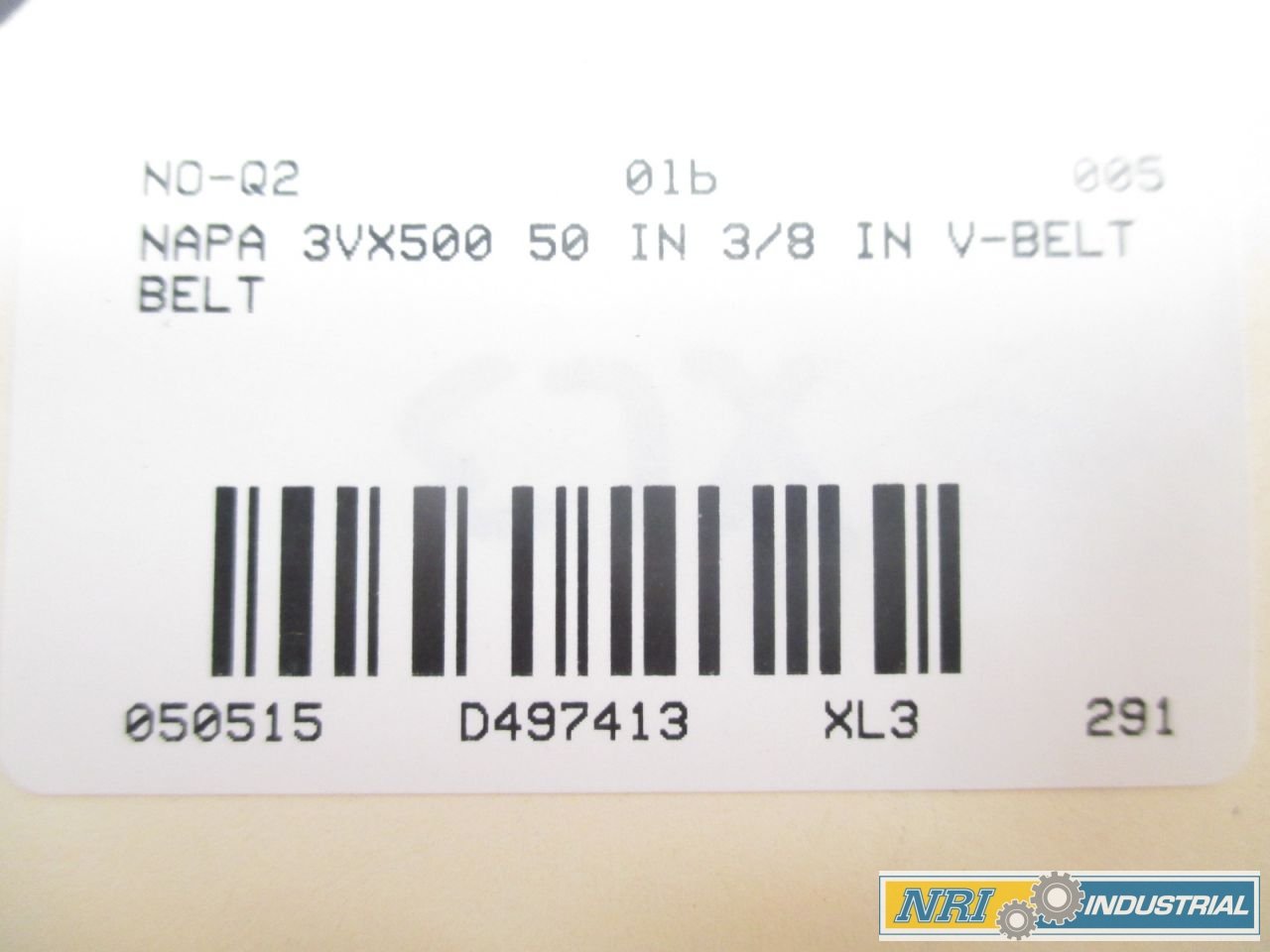 NEW Napa 3VX500 50 IN 3/8 IN V-BELT D497413