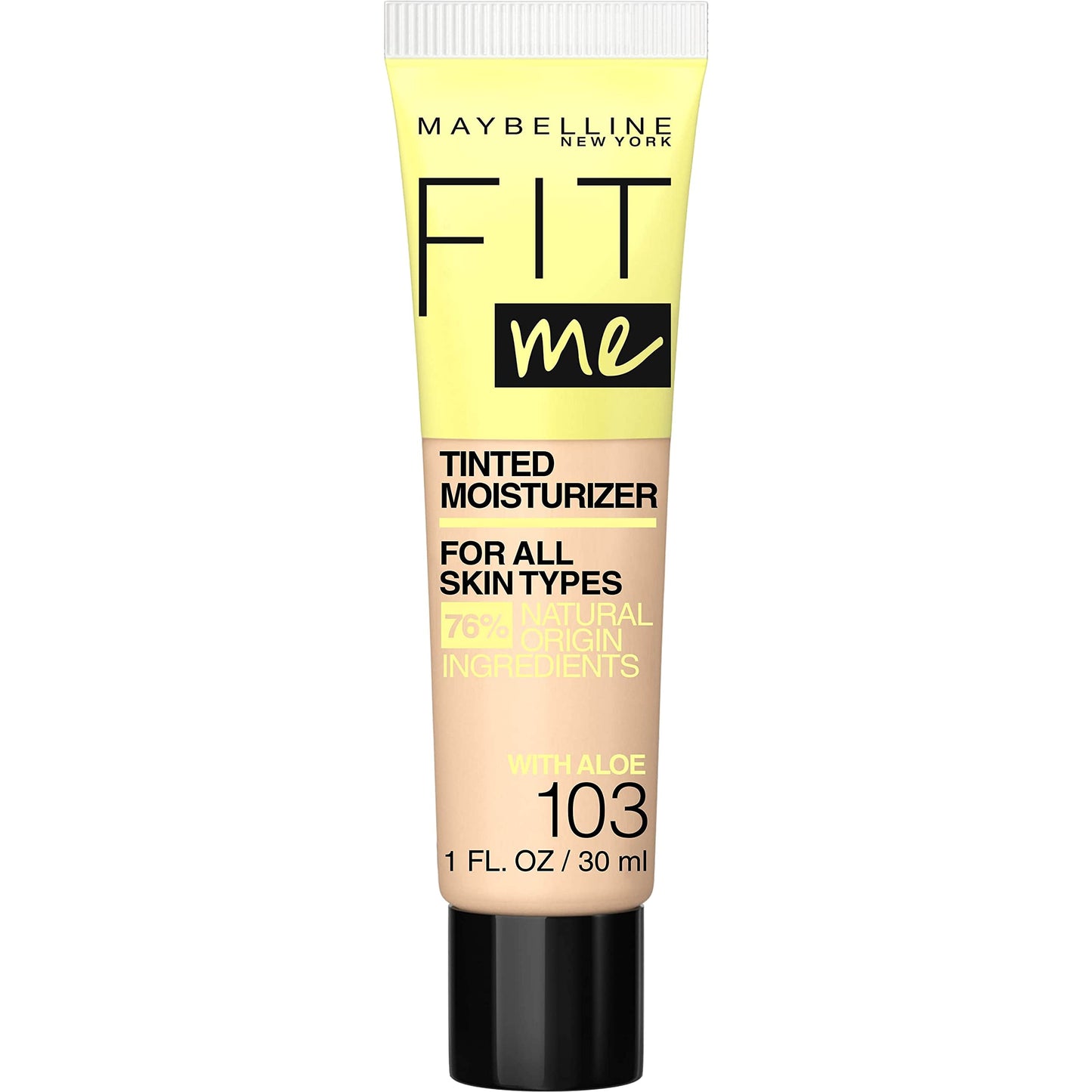 Fit Me Tinted Moisturizer, Fresh Feel, Natural Coverage, 12H Hydration, Evens Skin Tone, Conceals Imperfections, for All Skin Tones and Skin Types