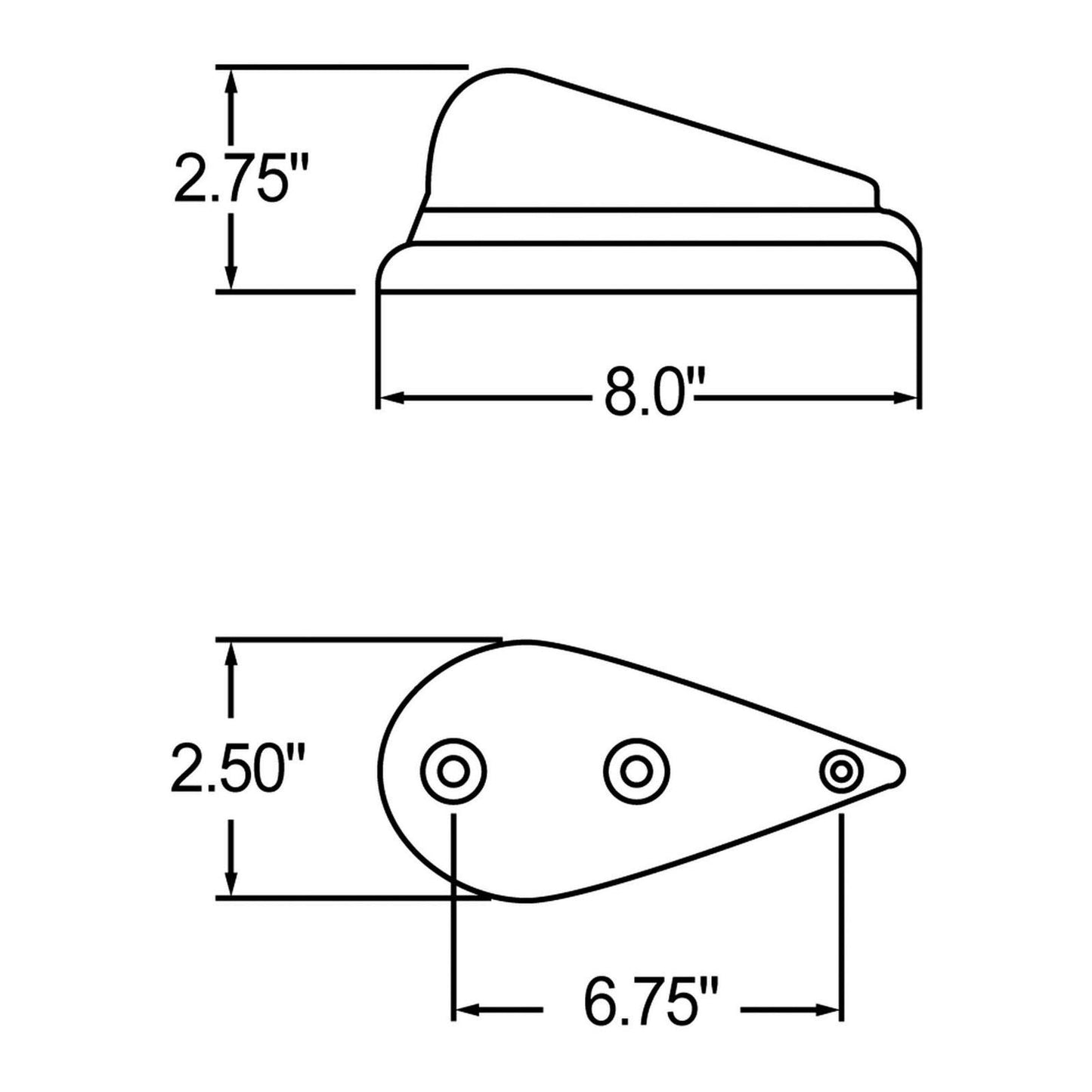 Truck-Lite Die Cast Chrome Cab Marker Light 1312A