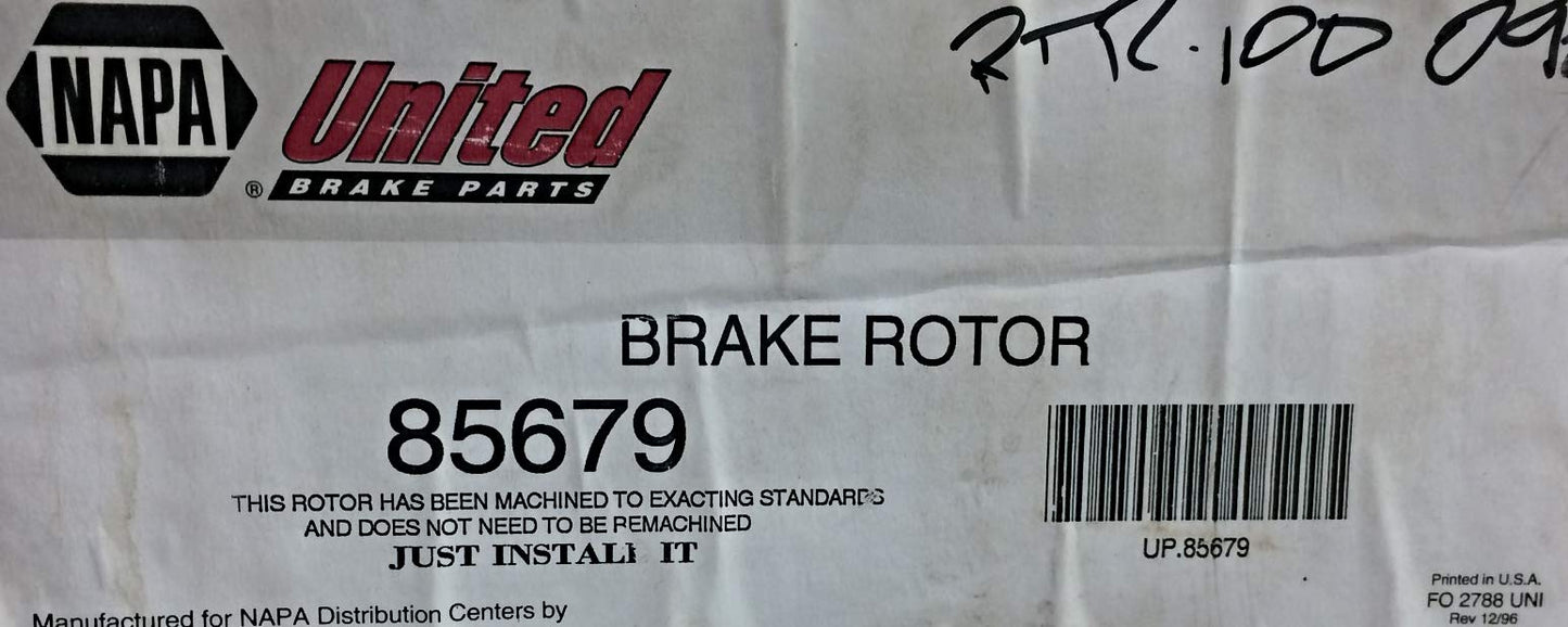 Napa Brake Rotor 85679