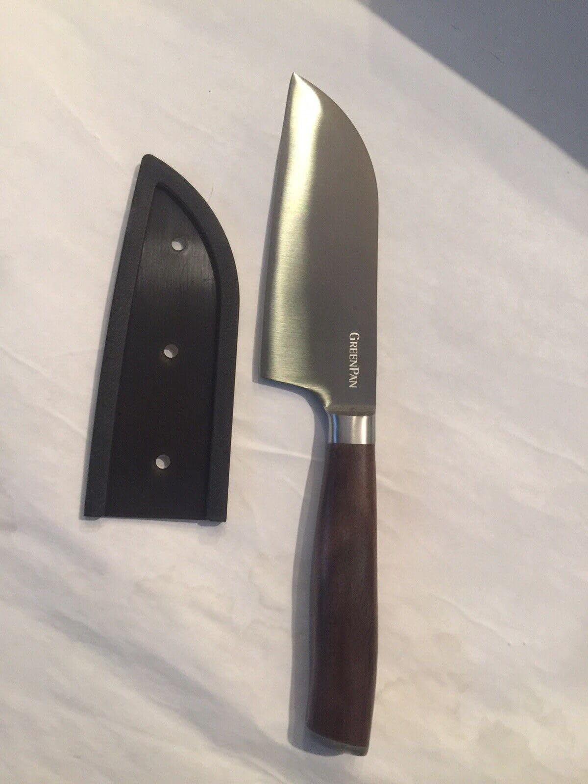 Premiere Titanium Cutlery 5" Small Santoku with Walnut Handle