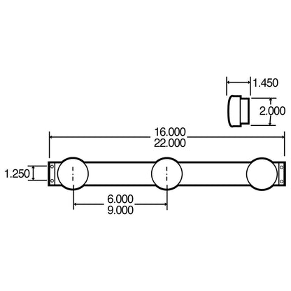 Truck-Lite (10744R) Identification Bar Kit