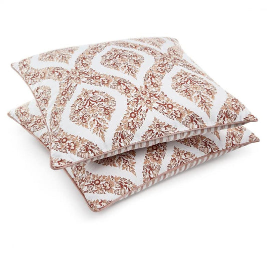 Lacourte Chauncey Set of Two Feather Filled Throw Pillows Terracotta 20 X 20 Dec Pillow Blush