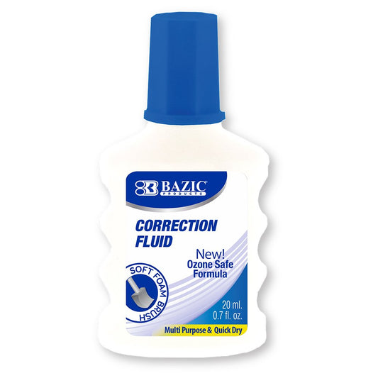 BAZIC 20 mL / 0.7 fl. oz. Correction Fluid w/Foam Brush