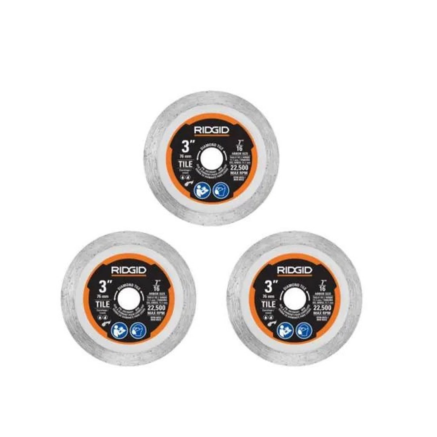 RIDGID Tile Cut-Off Wheel Set (3-Piece) with Adapters