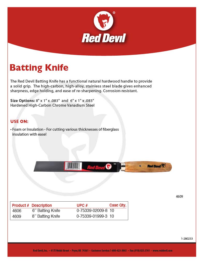 Red Devil Batting Knife