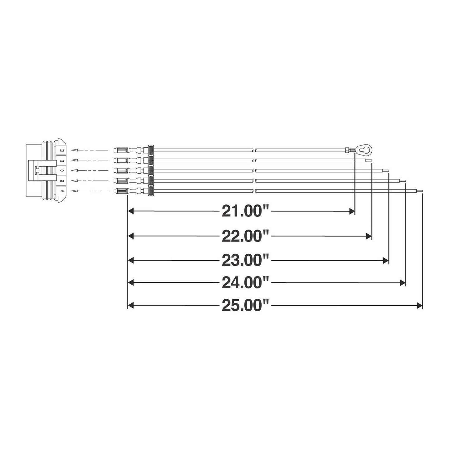 Truck-Lite 9470 Super 82 Five Wire Plug Assembly