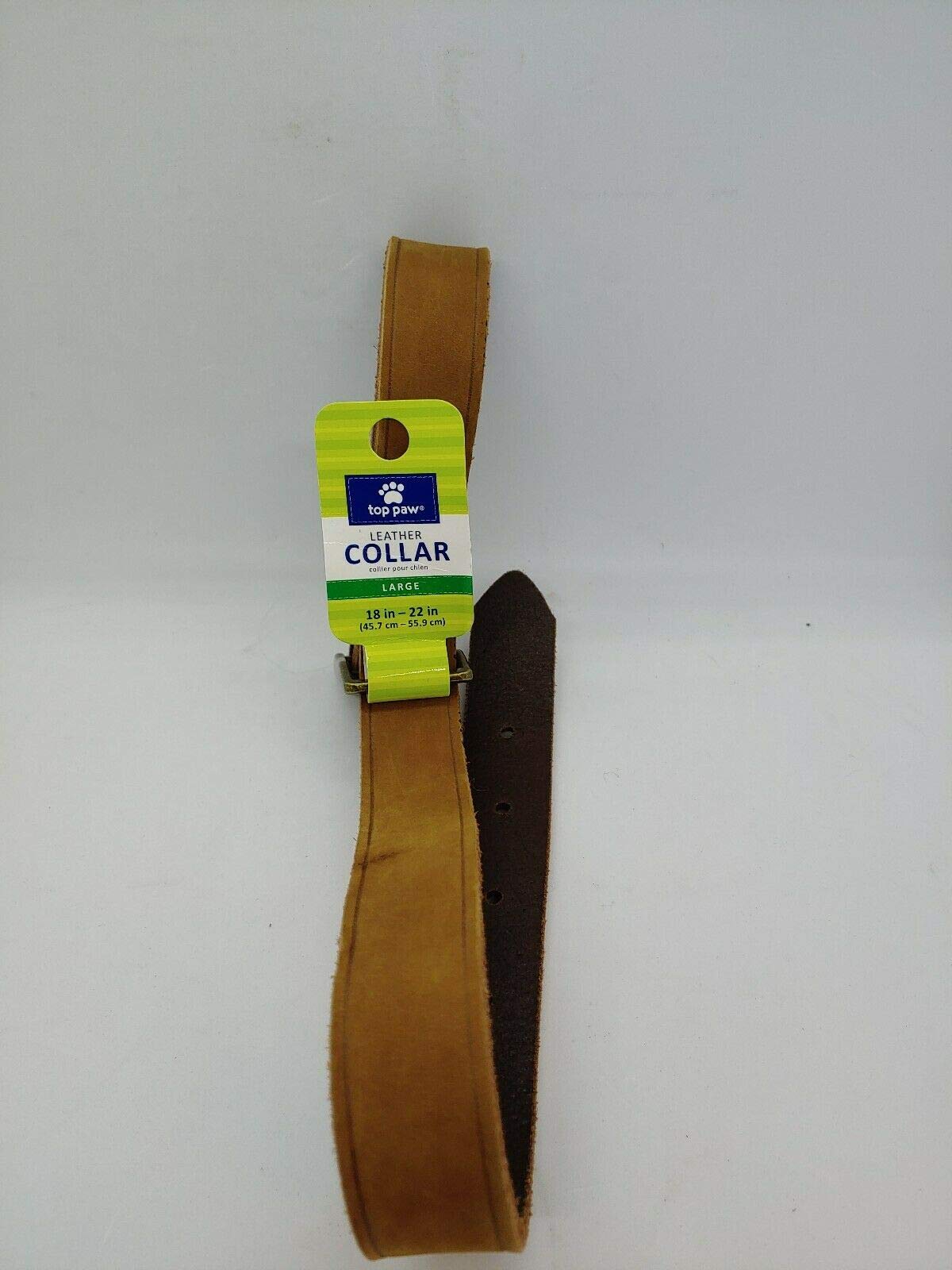 Top Paw Brown Leather Collar Large