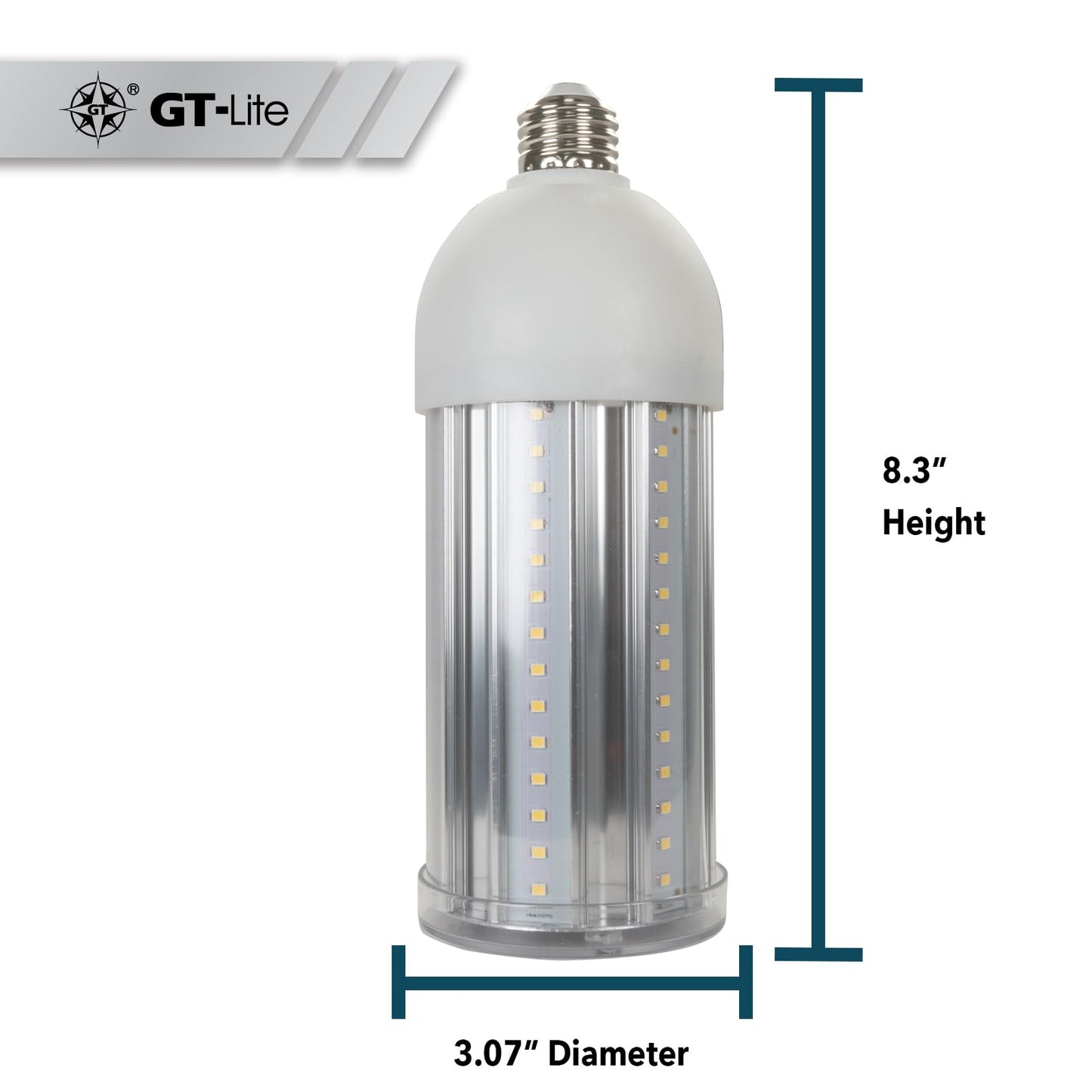 GT-Lite LED Corn Cob Bulb, 50W (300W Equivalent), 5000 Lumen, Daylight 5000K, E26 Base Energy Saving LED Light for Indoors Garage Workshop Warehouse