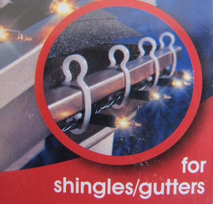 All Purpose Shingles or Gutters Light Hooks - 50 pcs