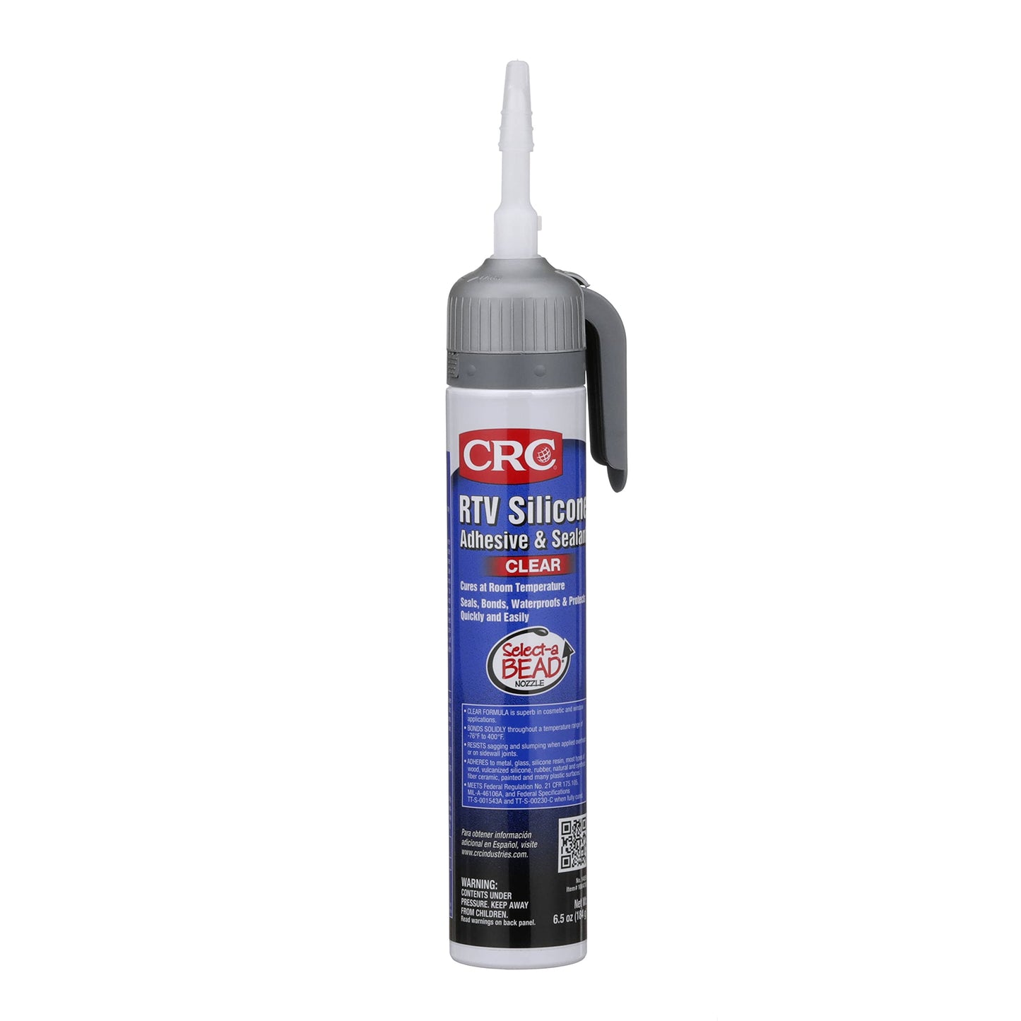 CRC RTV Silicone Sealant 14055 – 6.5 Wt Oz., Clear, General Purpose Barely Visible Gasket Sealant