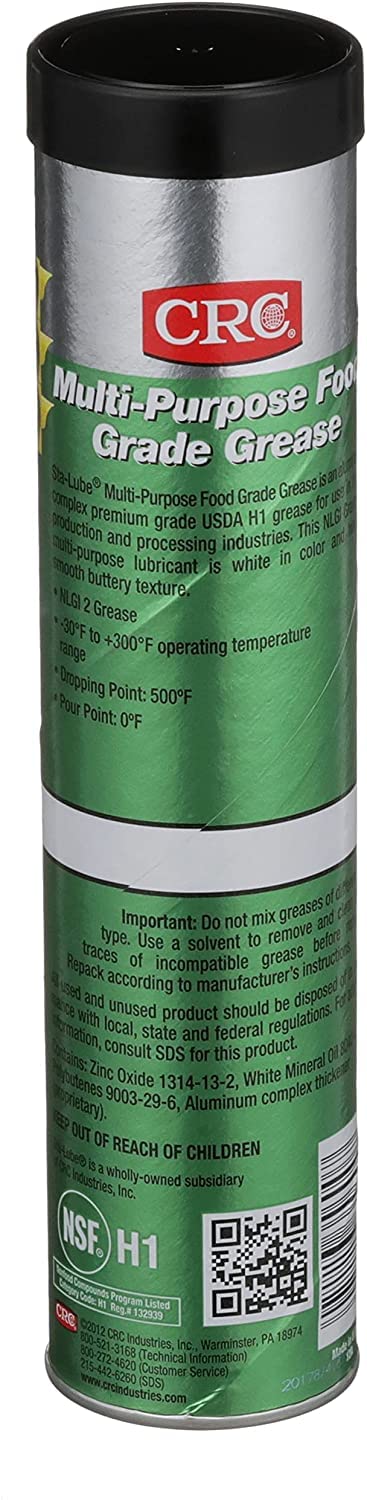 Sta-Lube Multi-Purpose Food Grade Grease SL35600 – 14 Wt Oz., NLGI Grade 2 Aluminum Complex Grease