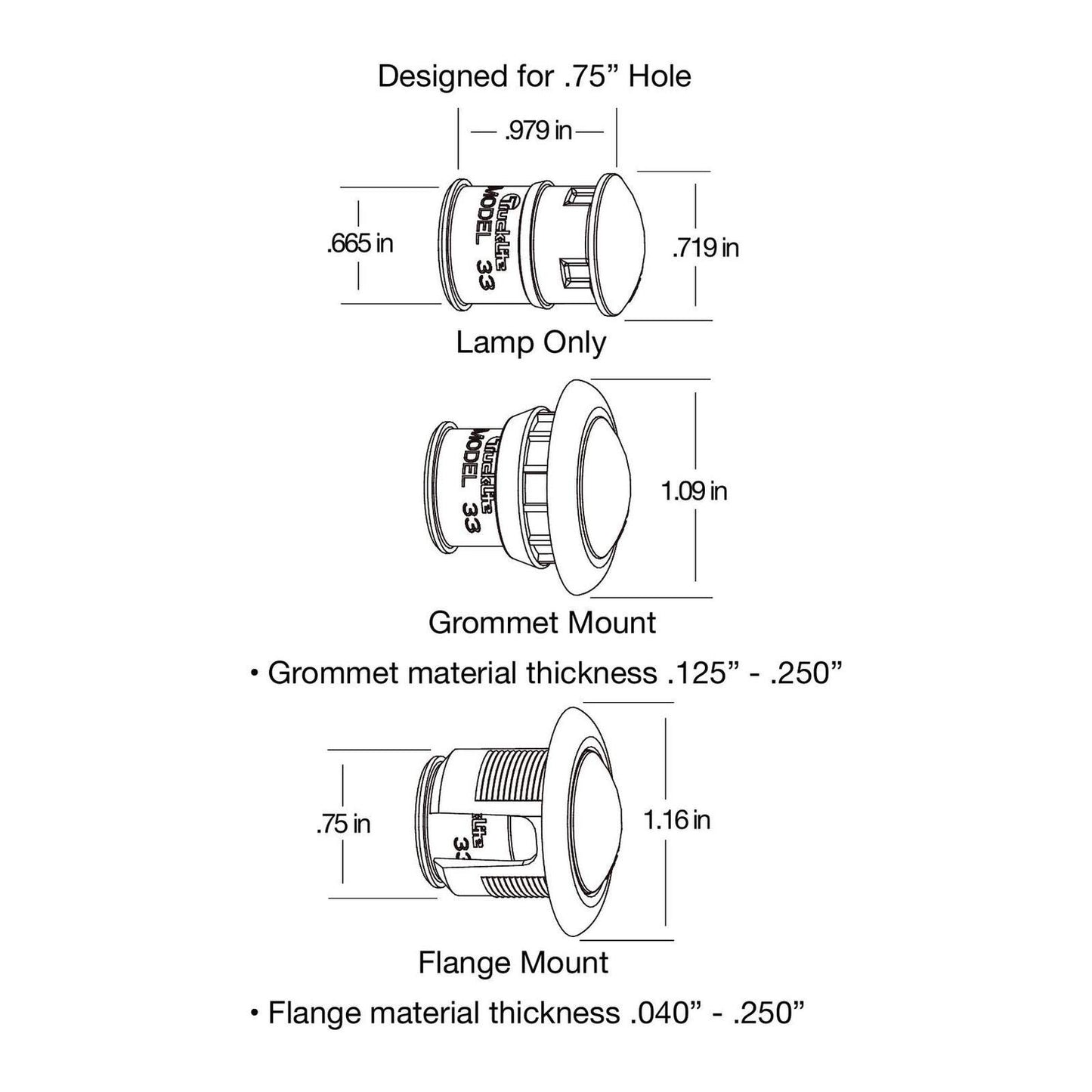 Truck-Lite (33060C) LED Auxiliary Light Kit