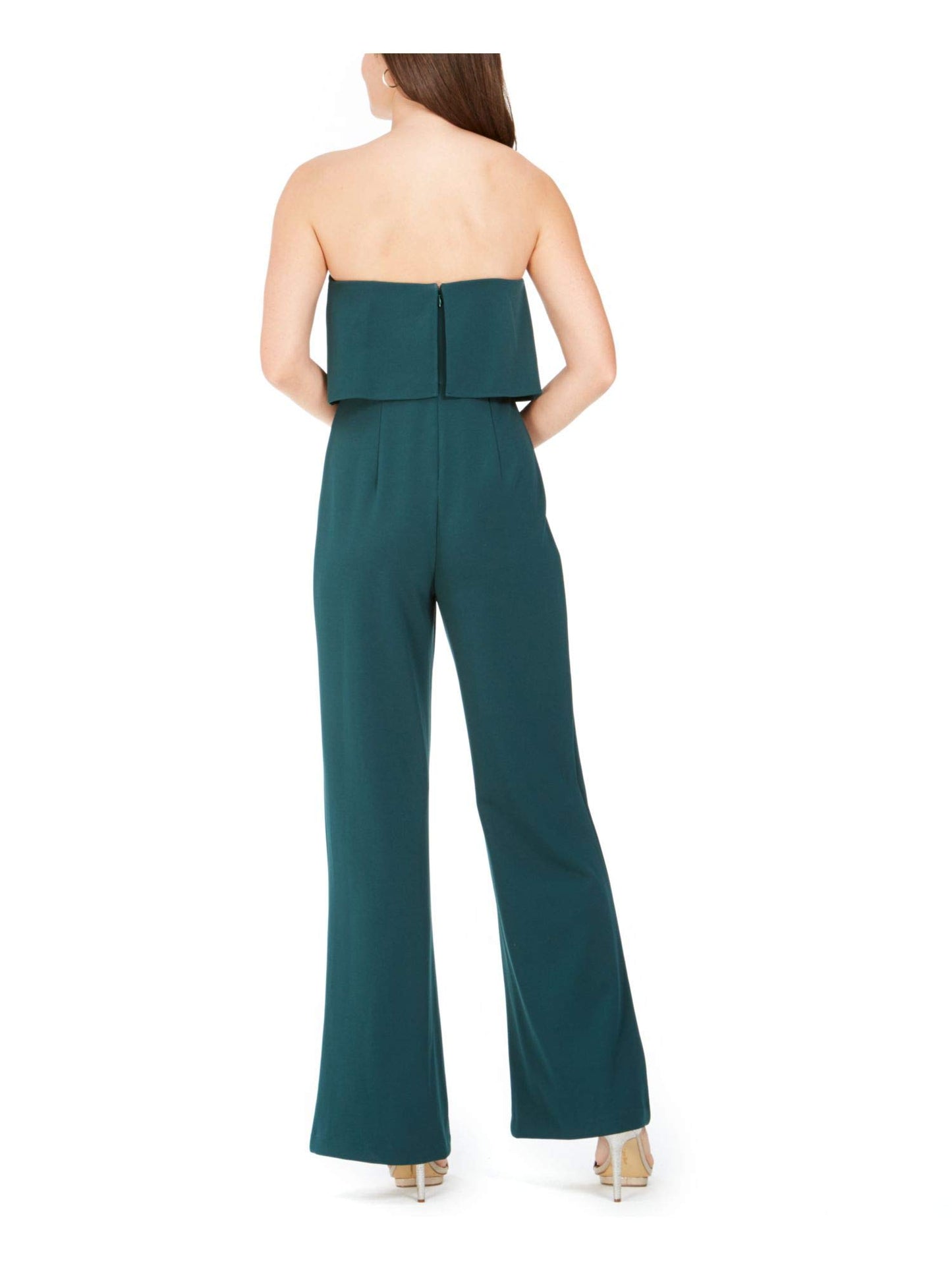 Adrianna Papell Womens Popover Wide Leg Jumpsuit Green 8